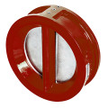 Клапан обратный пожарный Dendor DN50 тип 010С Ду50 Ру16  двустворчатый межфланцевый корпус чугун, створки чугун, цвет красный
