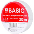 Изолента EKF Basik ПВХ 0,18х19 мм, длина - 20 м, белая
