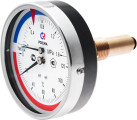 Термоманометр Росма ТМТБ-41Т.3 (0-150С) (0-1MПa) G1/2 2,5, корпус 100мм, тип - ТМТБ-41T.3, длина клапана 100мм,  до 150°С, осевое присоединение, 0-1MПa, резьба G1/2, класс точности 2.5