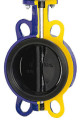Затвор дисковый поворотный ZETKAMA 497B-125-CD6 Ду125 Ру16 межфланцевый чугунный EPDM с редуктором