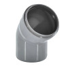 Отвод НПВХ Агригазполимер Дн110 угол 30 градусов раструбный для внутренней канализации, безнапорный, серый