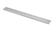 Решетка для дренажного желоба Alca Plast 100 мм прямая, 70отв х 324мм2, оцинкованная сталь
