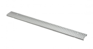 Решетка для дренажного желоба Alca Plast 100 мм прямая, 108отв х 152мм2, оцинкованная сталь