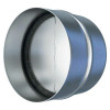 Соединитель ERA PRO СКц D150 круглый, стальной из оцинкованной стали с защитой от обратной тяги для соединения воздуховодов, серебристый