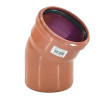 Отвод НПВХ Ostendorf Дн160 угол 30 градусов раструбный для наружной канализации, безнапорный, коричневый