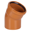 Отвод TEBO Дн110 45° давление - безнапорное, материал - полипропилен PP, оранжевый, для наружной канализации