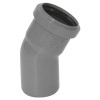 Отвод канализационный TEBO Дн50 45° безнапорный, полипропиленовый, серый для внутреннего монтажа